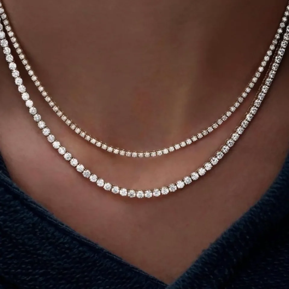 Diamond tennis necklaces